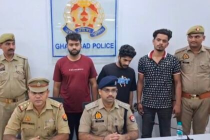 Nandgram police have arrested three accused who fired at a young man. IMAGE CREDIT TO पुलिस