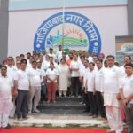 At the Brijghat Ganga riverbank, a message of yoga and Ganga cleanliness was given, and 250 people took a pledge for its conservation. IMAGE CREDIT TO सूचना विभाग
