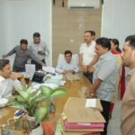 "The District Magistrate heard the grievances of the public and directed the concerned departments to take prompt action." IMAGE CREDIT TO सूचना विभाग