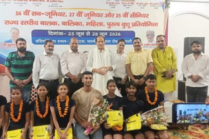"The grand inauguration of the Uttar Pradesh State Wushu Tournament took place with the participation of 850 players." IMAGE CREDIT TO रिपोर्टर
