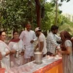 "On the occasion of Nirjala Ekadashi, a Chhabil service was held at Eros Sampoornam Society, where chilled water was served to devotees." IMAGE CREDIT TO रिपोर्टर
