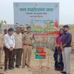 Message of environmental conservation at Green Chaupal, mango saplings distributed free of cost to villagers and children IMAGE CREDIT TO सूचना विभाग
