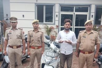 Shalimar Garden Police Arrests One Accused for Stealing Two-Wheelers IMAGE CREDIT TO:पुलिस