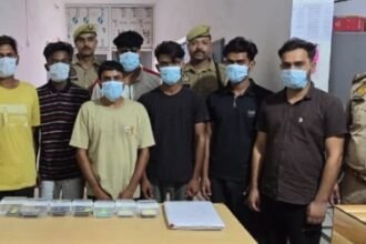 Seven Cyber Criminals Arrested for Online Fraud Using a Fake HSRP Website IMAGE CREDIT TO: पुलिस