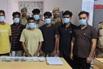Seven Cyber Criminals Arrested for Online Fraud Using a Fake HSRP Website IMAGE CREDIT TO: पुलिस