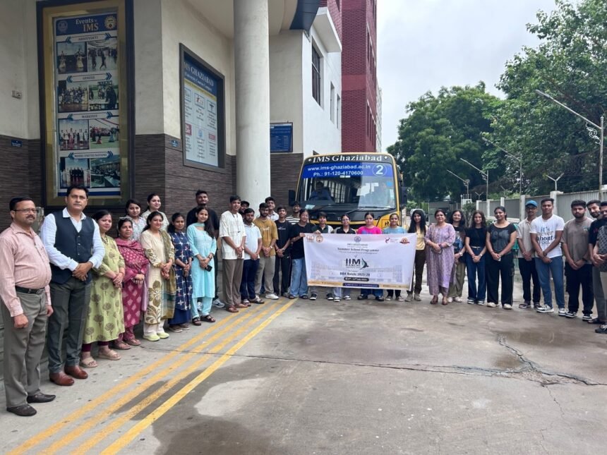 IMS Ghaziabad Students Depart for IIM Ranchi’s Summer School Programme IMAGE CREDIT TO इंस्टीट्यूट