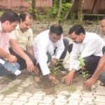 Tree Plantation Carried Out at the District Hospital Under the "Ek Ped Maa Ke Naam" Campaign IMAGE CREDIT TO चिकित्सा विभाग