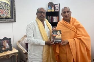 A Grand Spiritual Ashram of Juna Akhara to Be Built in Delhi’s Chhatarpur, Hapur’s Adesh Tyagi Attends the Bhoomi Pujan as Special Guest IMAGE CREDIT TO रिपोर्टर