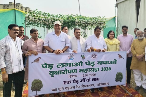 Tree Plantation Mega Campaign-2026: Ghaziabad Administration Conducts Large-Scale Plantation Drive in Collaboration with Public Representatives | IMAGE CREDIT TO सूचना विभाग