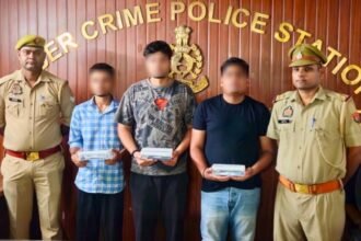 Three accused arrested for providing bank accounts for cyber fraud; a fraud worth lakhs of rupees uncovered. | IMAGE CREDIT TO पुलिस