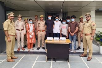 Indirapuram Police busted a call center involved in cyber fraud; six accused arrested. | IMAGE CREDIT TO POLICE