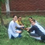 Plantation drive held at Maples Girls College; students conveyed the message of environmental conservation. | IMAGE CREDIT TO कॉलेज