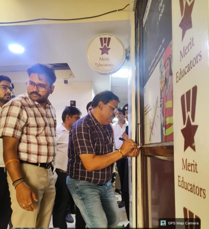 Five Coaching Institutes Sealed for Violating Fire Safety Norms. IMAGE CREDIT TO प्राधिकरण