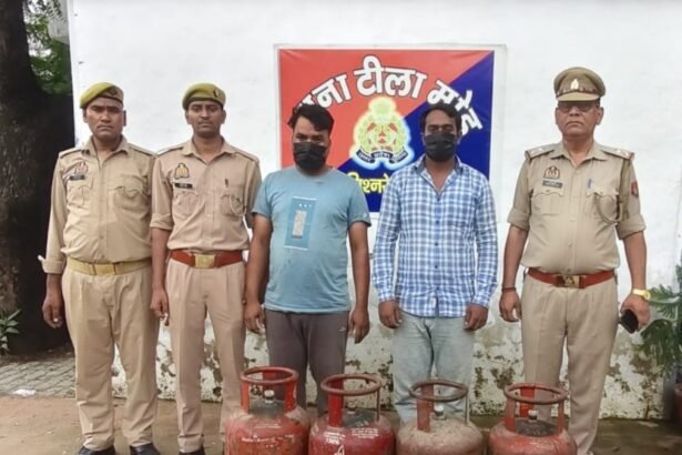 Tila Mor Police Arrests Two Accused for Stealing Gas Cylinders IMAGE CREDIT TO POLICE