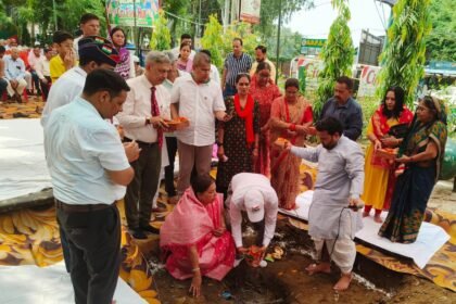 Grand Martyr Memorial Pillar and Shaurya Vatika to Be Built in Bijnor; Construction Begins with Bhoomi Pujan Ceremony IMAGE CREDIT TO: नगर पालिका