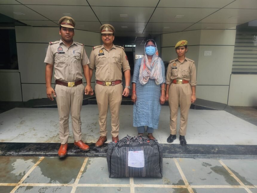 Operation Prahar: Indirapuram Police Arrest Female Cannabis Smuggler IMAGE CREDIT TO POLICE