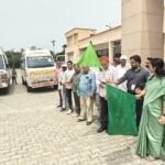 The District Magistrate Flagged Off a Group of Farmers for Haryana IMAGE CREDIT TO सूचना विभाग