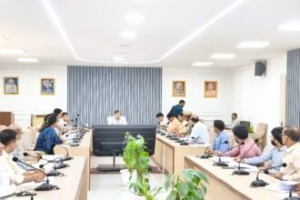 Monthly Review Meeting of the District Road Safety Committee Held Under the Chairmanship of DM Ravindra Kumar Mandar IMAGE CREDIT TO सूचना विभाग