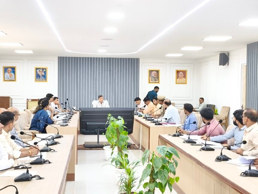 Monthly Review Meeting of the District Road Safety Committee Held Under the Chairmanship of DM Ravindra Kumar Mandar IMAGE CREDIT TO सूचना विभाग