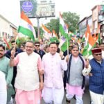 A wave of patriotism swept through the Har Ghar Tiranga Yatra, with Chief Minister Dhami participating in the event. IMAGE CREDIT TO सूचना विभाग