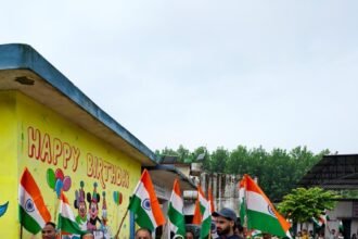 Tiranga Rally Held in Bhagwanpur, Villagers and Students Send a Message of Patriotism IMAGE CREDIT TO रिपोर्टर