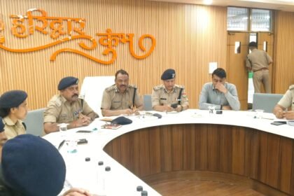 IG STF and DIG Law and Order Review Security Arrangements for Kanwar Mela IMAGE CREDIT TO पुलिस