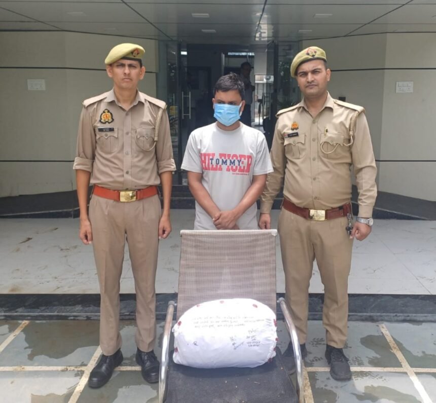 Operation Prahar: Indirapuram Police Arrests One Ganja Smuggler IMAGE CREDIT TO POLICE