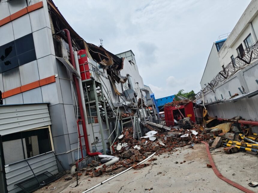 Production at Iljin Electronics Halted Immediately After Fire Incident, Machine Operations Suspended Until Completion of Safety Standards Inspection | IMAGE CREDIT TO: सूचना विभाग