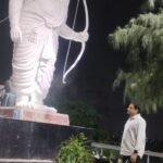 The Municipal Corporation has installed a 22-foot-tall statue of Lord Shri Ram at Shri Ram Setu. IMAGE CREDIT TO नगर निगम