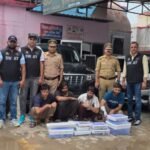 Interstate vehicle theft gang busted; four arrested, including a suspect carrying a reward of ₹20,000. IMAGE CREDIT TO पुलिस