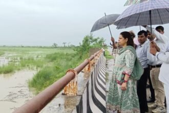 DM Inspects Flood-Affected Areas, Assures Villagers of Dam Construction IMAGE CREDIT TO सूचना विभाग
