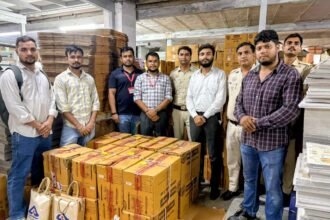 BIS Raids Mandoli Unit, Seizes 2,350 Aluminum Foil Rolls — IMAGE CREDIT TO भारतीय मानक ब्यूरो