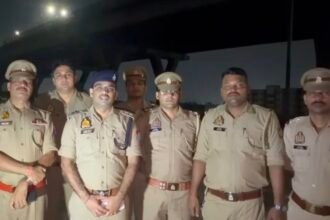 Vijaynagar police apprehended two criminals fleeing after the firing in an encounter; one was shot in the leg — IMAGE CREDIT TO पुलिस