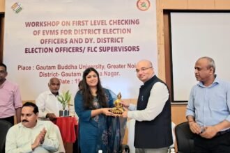 Workshop Organized on the First-Level Checking of EVMs and VVPATs — IMAGE CREDIT TO सूचना विभाग