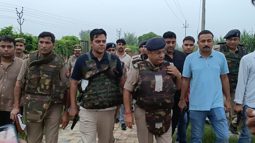 Writing Two Shooters Killed in Encounter in Ankit Baliyan Murder Case, Two Police Personnel Injured IMAGE CREDIT TO पुलिस
