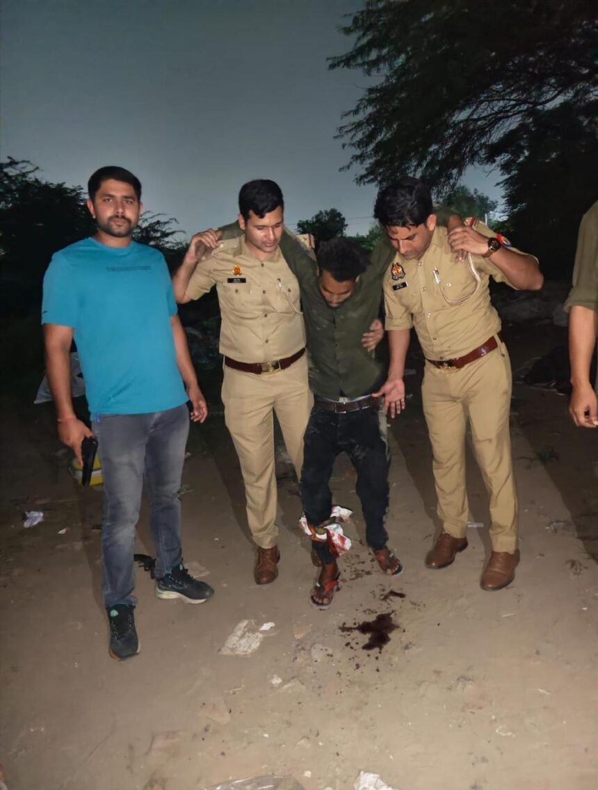 Police Encounter in Sihani Gate: Two Snatchers Injured After Being Shot in the Leg, Two Others Flee IMAGE CREDIT TO पुलिस