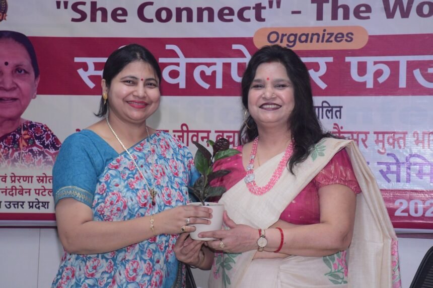 Girls at ITS Mohan Nagar were educated about cervical cancer and HPV prevention. IMAGE CREDIT TO इंस्टीट्यूट