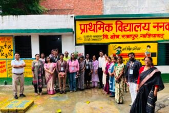 Representatives from five countries visited Ghaziabad to understand the Yogi government's Nipun model. IMAGE CREDIT TO सूचना विभाग