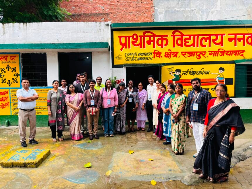 Representatives from five countries visited Ghaziabad to understand the Yogi government's Nipun model. IMAGE CREDIT TO सूचना विभाग