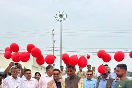 Inauguration of the six-acre developed green belt — IMAGE CREDIT TO प्राधिकरण