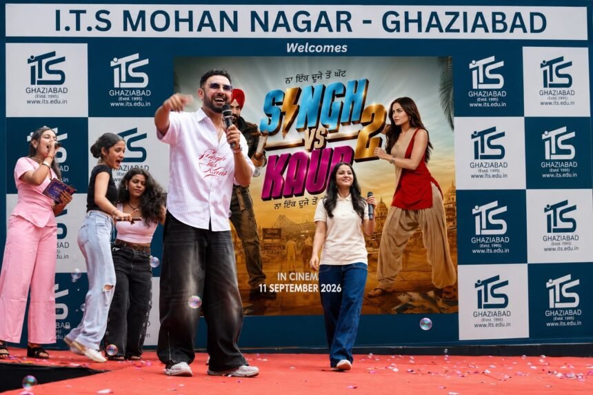 Gippy Grewal and Shehnaaz Gill Receive a Grand Welcome at ITS Mohan Nagar — IMAGE CREDIT TO इंस्टीट्यूट