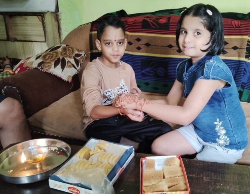 Raksha Bandhan, Symbolizing the Unbreakable Bond of Love Between Brothers and Sisters, Celebrated with Great Enthusiasm IMAGE CREDIT TO रिपोर्टर