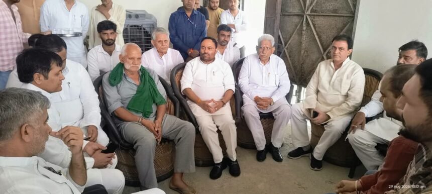 Writing RLD Leaders Meet Ankit Baliyan’s Family, Demand Arrest of Those Responsible IMAGE CREDIT TO रिपोर्टर