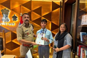 Police Modern School student Kulshreshtha selected for an international competition IMAGE CREDIT TO पुलिस