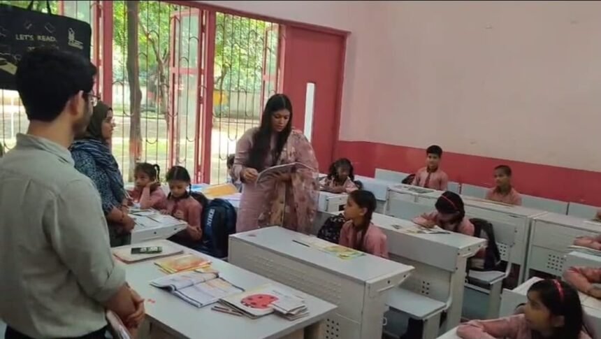 English Translation DM Conducts Surprise Inspection of Primary School Mathurapur, Finds Arrangements Well-Organized IMAGE CREDIT TO सूचना विभाग