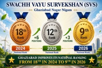 English Translation Ghaziabad Municipal Corporation Secures Ninth Rank in Clean Air Survey IMAGE CREDIT TO नगर निगम
