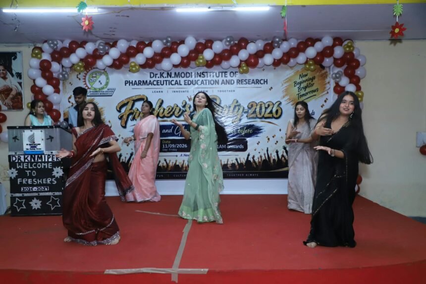 Cultural Performances Enthrall at Freshers’ Party at Dr. K.N. Modi Foundation IMAGE CREDIT TO रिपोर्टर