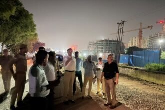 Road Strengthening Work Accelerates from the Cricket Stadium to the Outer Ring Road Junction IMAGE CREDIT TO प्राधिकरण