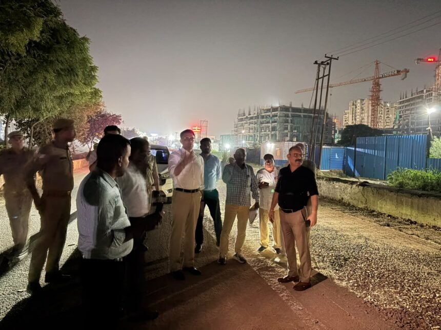 Road Strengthening Work Accelerates from the Cricket Stadium to the Outer Ring Road Junction IMAGE CREDIT TO प्राधिकरण