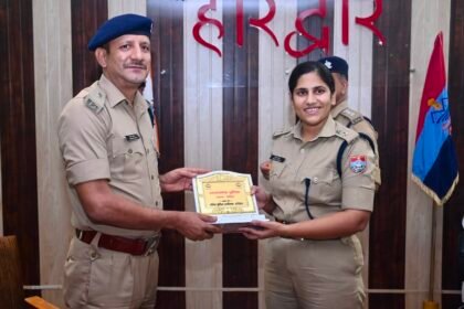"SP Rural Shekhar Chand Suyal given farewell after a 22-month tenure" IMAGE CREDIT TO पुलिस